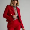 Alicia Bell Sleeve Blazer in red