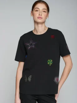 Amalia Strass T-Shirt in black
