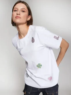Amalia Strass T-Shirt in white