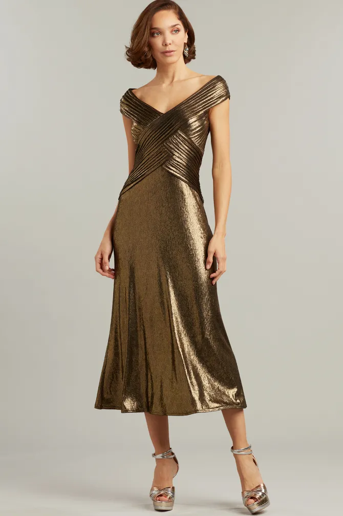 Ancelin Lame Dress-XXS