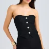 Arianna Lace Vestier Top in black