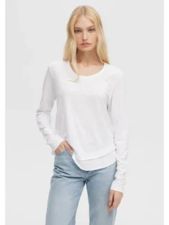 AVA LONG SLEEVE in white