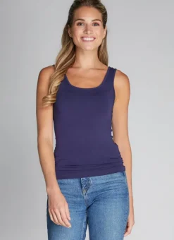 Bamboo Short Tank in navy