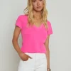 Becca Cotton V-Neck Tee