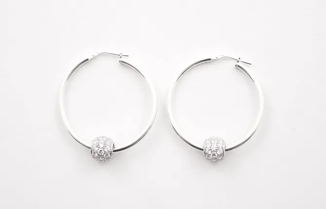 Big Crystal Hoops