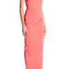 Coral Back Ruffled Dress