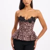 Courtney Cheetah Print Peplum Top