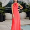 Dajez Halter Raspberry Gown