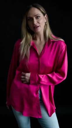 Denise BF Long Top in Raspberry