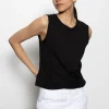 Diane Draped Tank in black