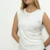 Diane Draped Tank in white