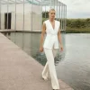 Doro Flared Pant in crema