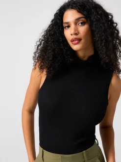Essential Sleeveless Mock Neck Tank