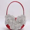 Gabby 3d Flower purse in red