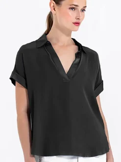go polo top in black
