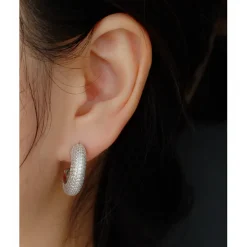 Half Crystal hoop