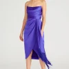 HARRIET DRAPED FRINGE DRESS