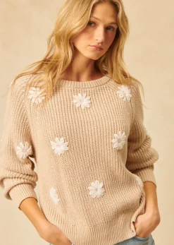 Hendrix Knit sweater in sandstone