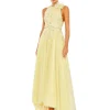 High Neck Lemon Gown size 8