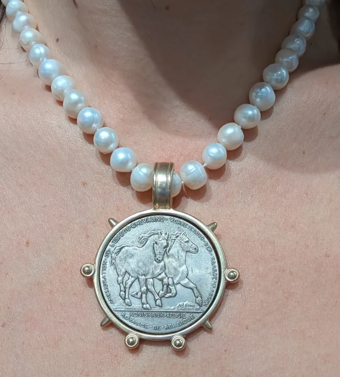 Horses Pearl Necklace