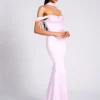 Ivona Halter Neck Double Duchess Satin Gown