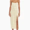 Ivy midi dress in yellow
