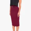 Jackie o High waisted skirt in burgundy -14
