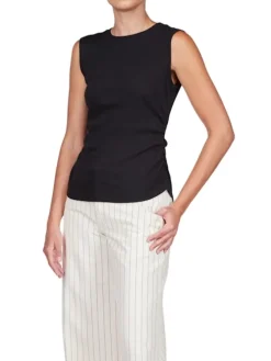 Juliet Ribbed Tank in black – coming spring’25