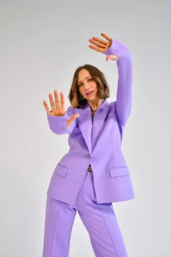 Kayla Thumbhole Blazer in Lavender