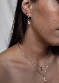 Koy Moonstone Necklace in Rhodium