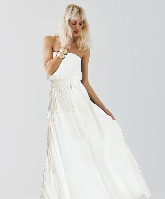 Kylan Maxi Dress in off white