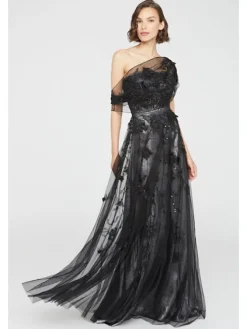 LENORA PETAL EMBROIDERED GOWN