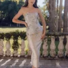 Luna Cocktail Dress – Gold Gray – sz16