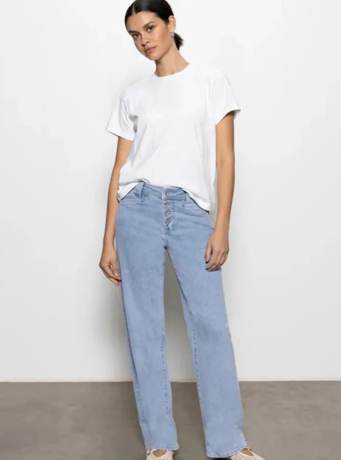 Luna Cuffed Standard Rise Jeans Blue Moonlight