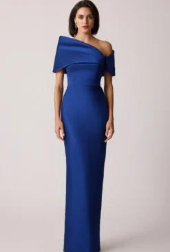 Lyra Assymetrical Off-Shoulder Gown