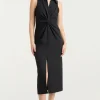 Mckenna Sleeveless Midi Dress in Black