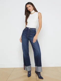 Miley Cuffed Wide-Leg Jean