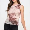 Nessa Marble Mesh Top