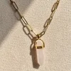Nito Necklace in gold crystal