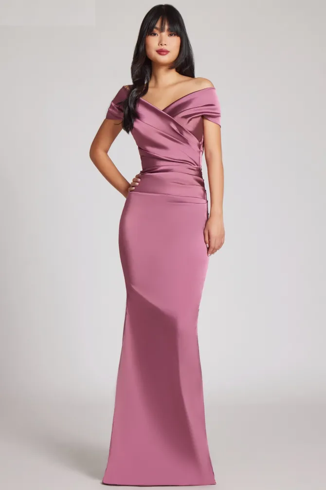 Off Shoulder Beatrix Gown in amethyst