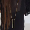 Pendant One NECKLACE IN BLACK/GOLD