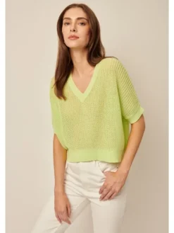 Piper Knit Top in LIMEADE