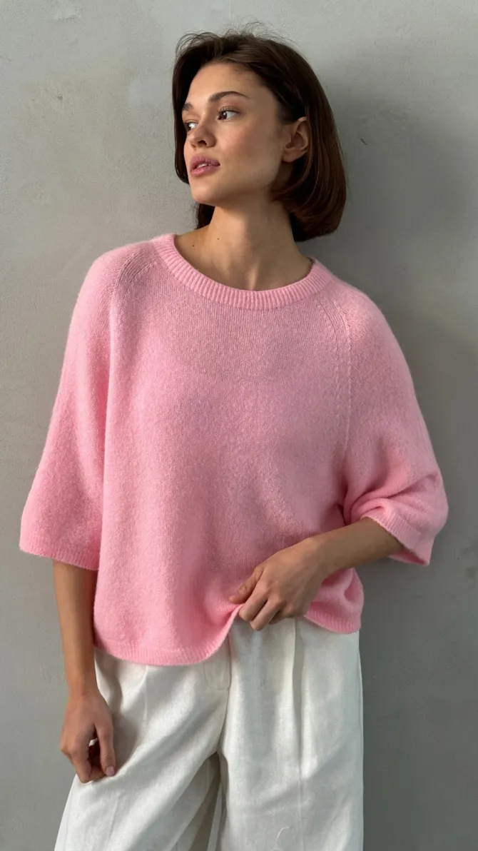 Piper Knitted Top – Flamingo