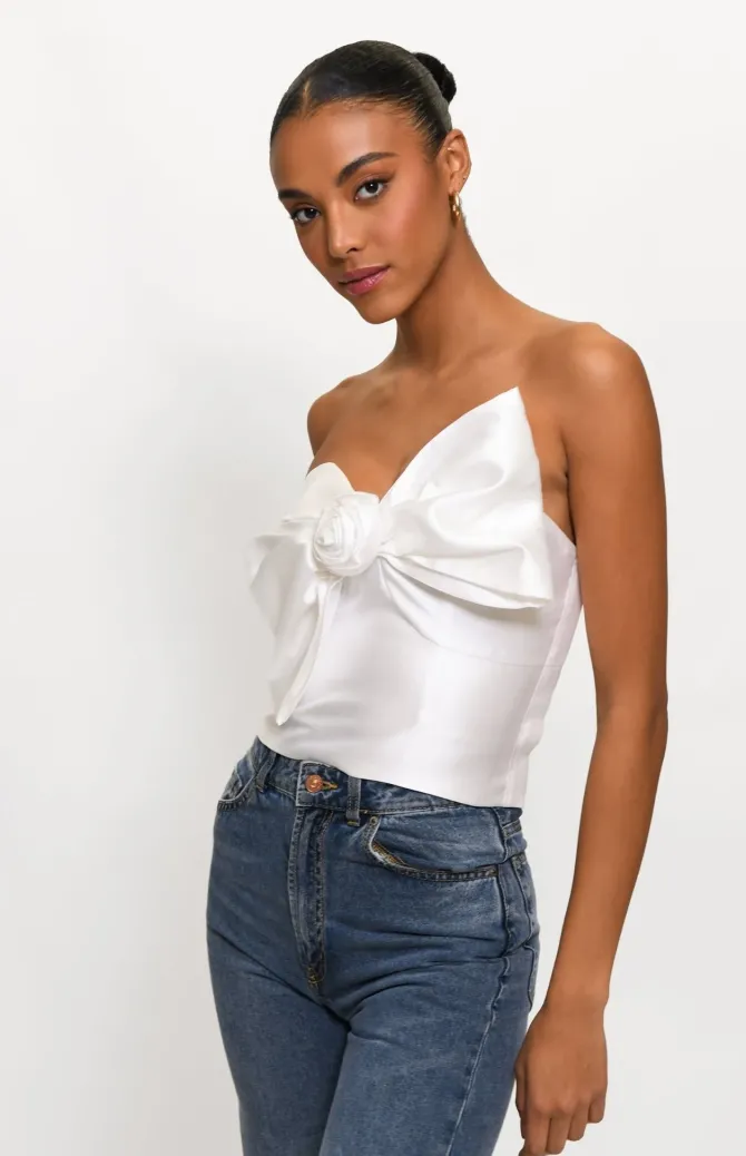 presley top in white – Small