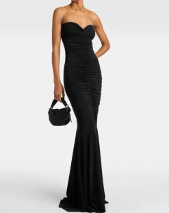 Rayas Shirred Fishtail Gown