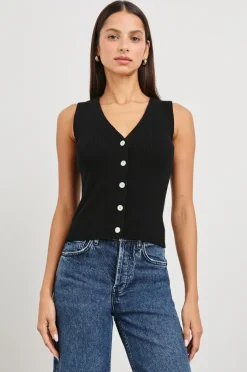 Rosa vest in Black