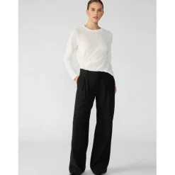 Slouchy Gab Trouser Pant in black