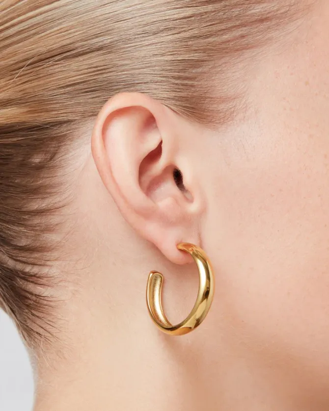 Staple Large Hoop Earrings in gold
