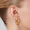 Staple Medium Hoop Earrings in gold