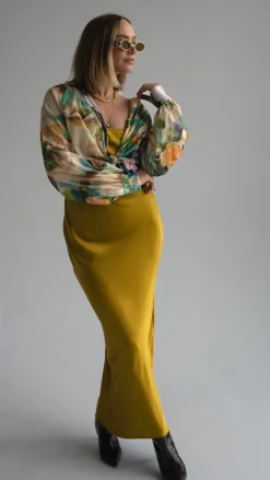 Sunna Dress in Green Sulphur